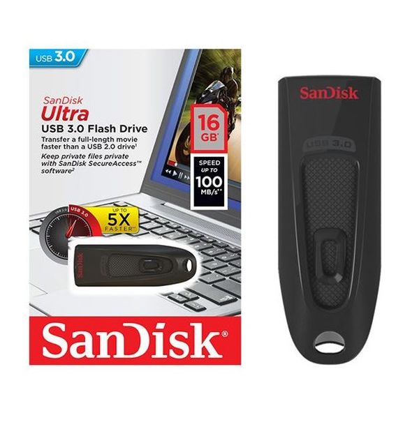 16 GB SanDisk Cruzer Ultra schwarz/rot USB 3.0