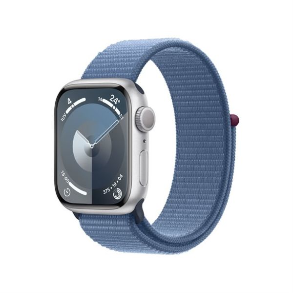 Apple Watch Series 9 silver aluminium 41mm winter blue sport loop