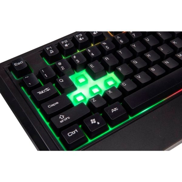 Thermaltake Challenger Combo RGB Tastatur, Maus-Set schwarz, DE-Layout, Rubberdome