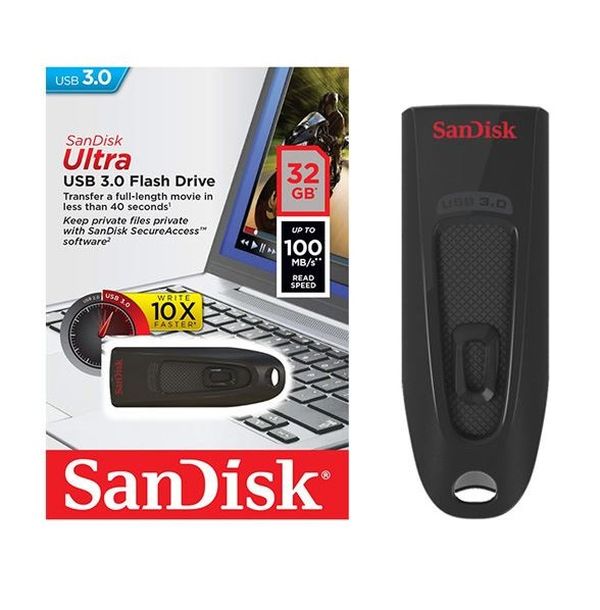 32 GB SanDisk Cruzer Ultra schwarz/rot USB 3.0