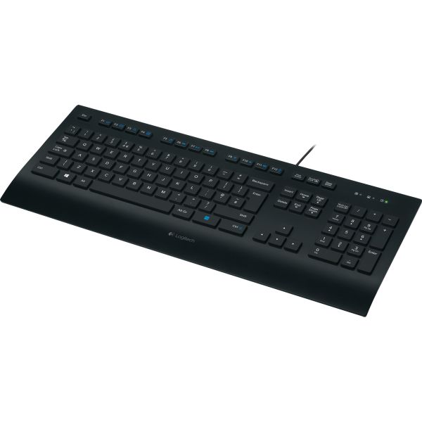 Logitech K280e Corded Keyboard for Business schwarz, DE-Layout (kabelgebunden)