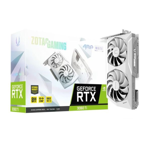 8GB ZOTAC GeForce RTX 3060 TI AMP LHR White Edition