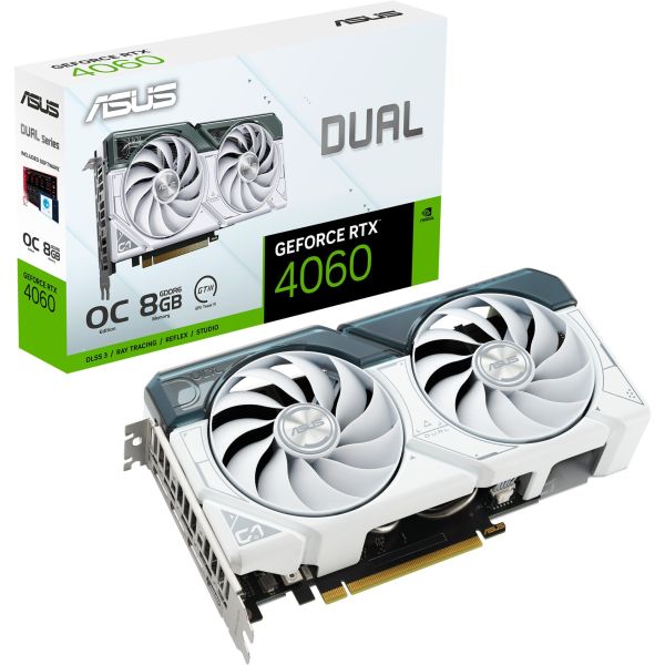 8GB ASUS GeForce RTX 4060 DUAL OC WHITE