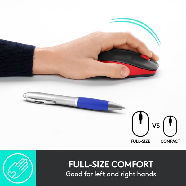 Logitech M190 schwarz-rot