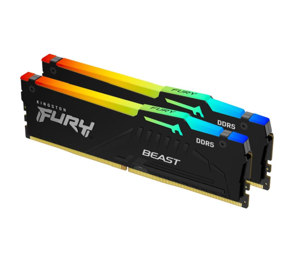 16GB Kingston FURY Beast RGB DDR5-5600 DIMM CL40 Dual Kit