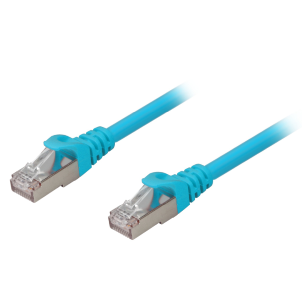 Sharkoon Netzwerkkabel (LAN) RJ45, Cat. 6a, 10 Meter, blau
