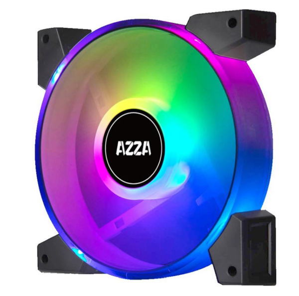 Azza Hurricane II Digital RGB 120x120x25mm 1000-1800 U/min 29 dB(A) schwarz/transparent