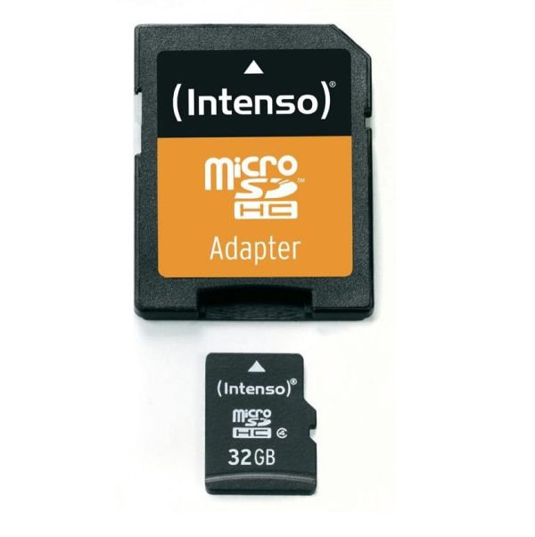 32 GB Intenso microSDHC Class 4 Bulk inkl. Adapter auf SD