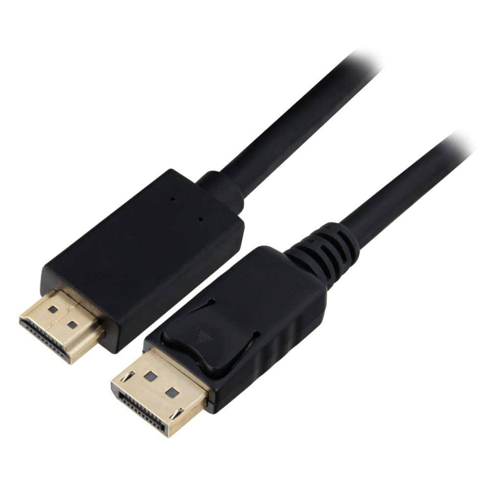 Sharkoon Adapterkabel schwarz DisplayPort 1.2 Stecker - HDMI 4K Stecker 2m