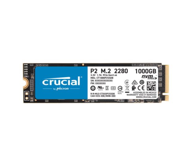 1000GB Crucial P2 M.2 PCIe 3.0 x4 NVMe (CT1000P2SSD8)