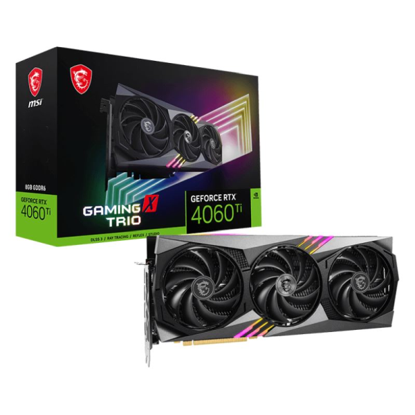 8GB MSI GeForce RTX 4060 Ti GAMING X TRIO Aktiv PCIe 4.0 x16