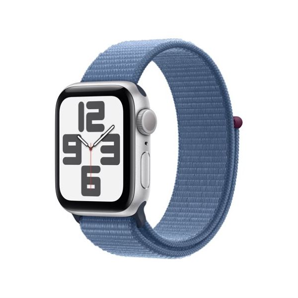 Apple Watch SE (2023) silver aluminium 40mm winter blue sport loop