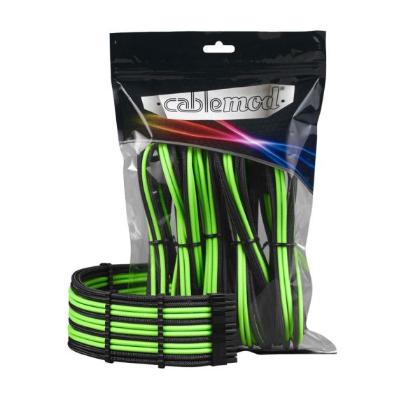 CableMod PRO ModMesh Cable Extension Kit - schwarz/hellgrün