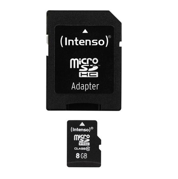 8 GB Intenso microSDHC Class 10 Retail inkl. Adapter auf SD