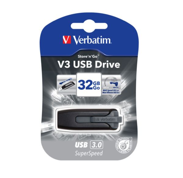 32 GB Verbatim Store `n` Go V3 schwarz USB 3.0