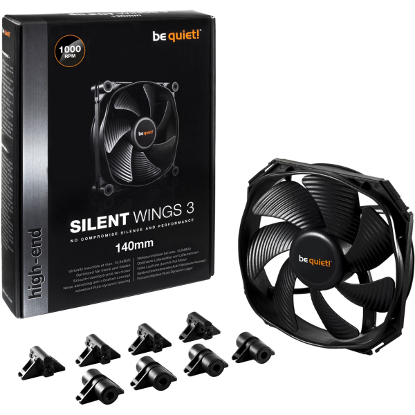 be quiet! Silent Wings 3 140x140x25mm 1000 U/min 15.5 dB(A) schwarz