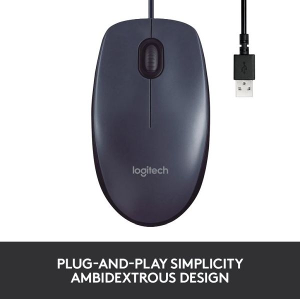Logitech B100 Optical USB Mouse for Business schwarz