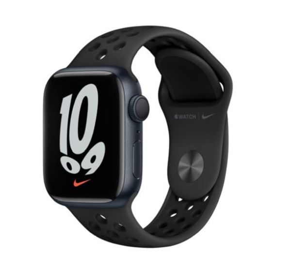 Apple Watch Nike Series 7 midnight aluminium 41 mm anthracite/black sport band
