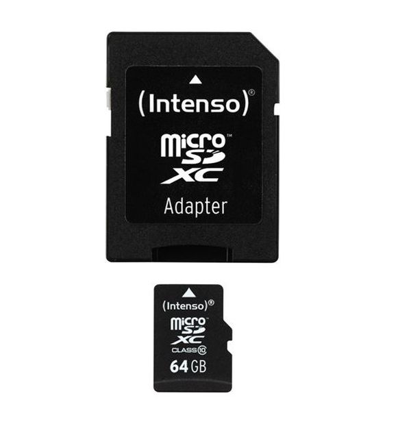 64 GB Intenso High Performance microSDXC Class 10 Retail inkl. Adapter auf SD