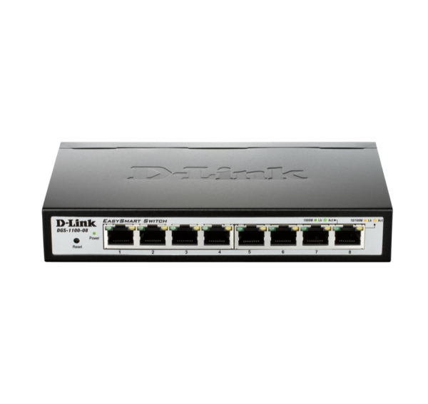 D-Link DGS-1100-08/E 8x 10/100/1000 Mbit Desktop Switch