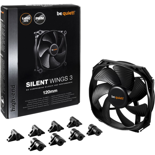 be quiet! Silent Wings 3 PWM 120x120x25mm 1450 U/min 16.4 dB(A) schwarz